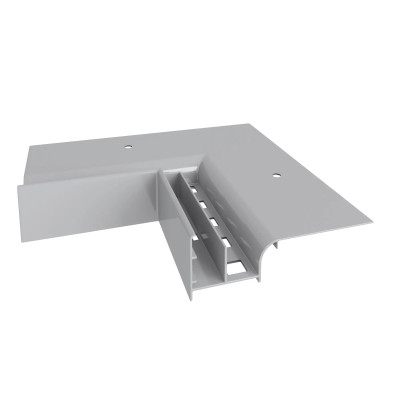 Narożnik wewnętrzny 90° Renoplast W20 do tarasu wentylowanego, aluminiowy element systemowy, RAL 7024 grafit.