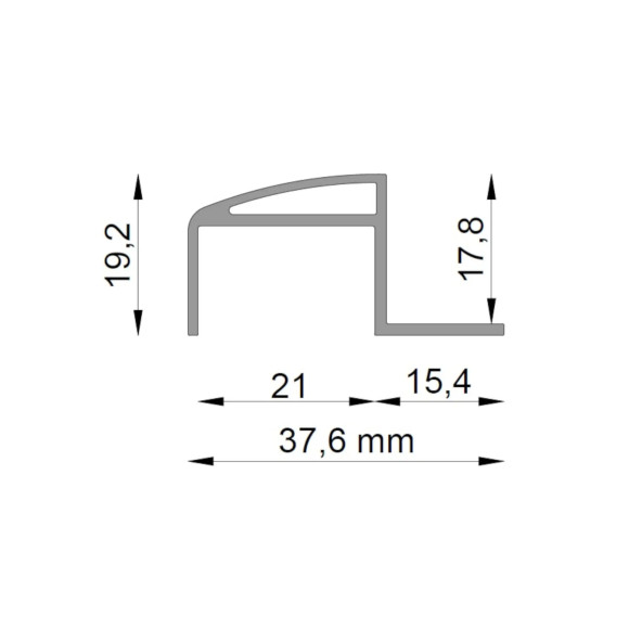 Profil zamykający W20Z do tarasu wentylowanego Renoplast