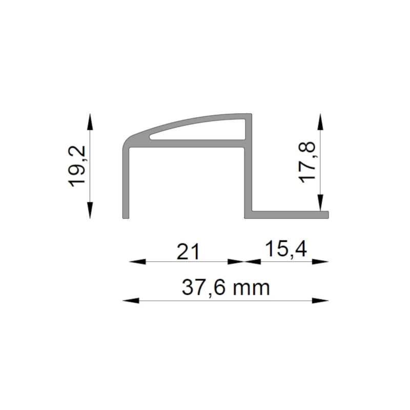 Profil zamykający W20Z do tarasu wentylowanego Renoplast