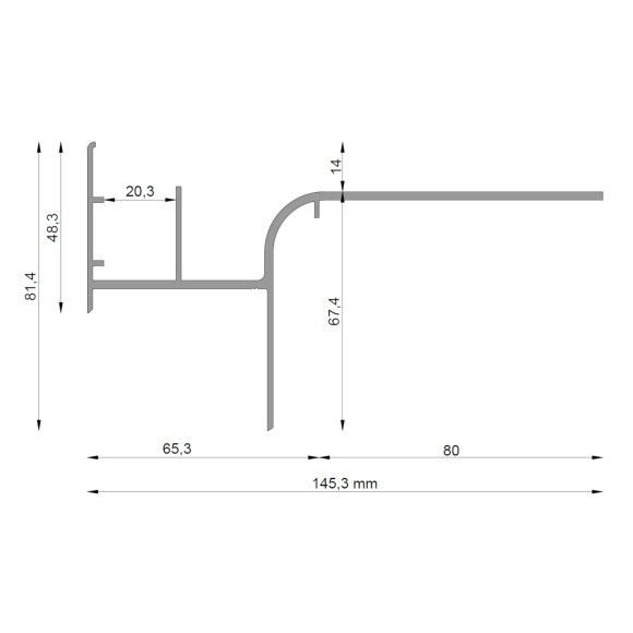 Profil okapowy W20R Renoplast