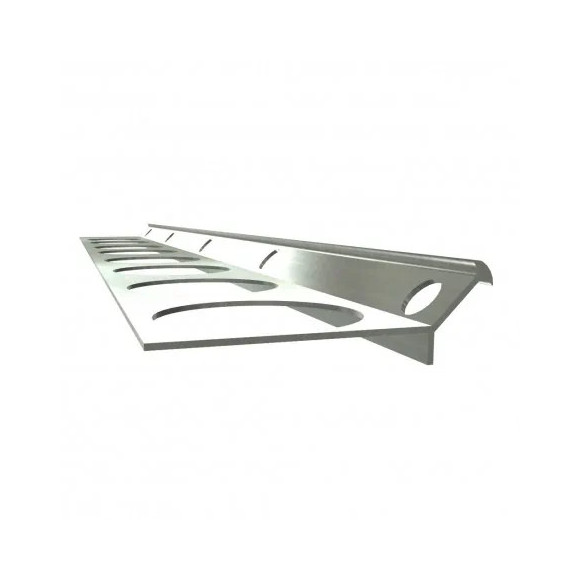 Aluminiowy profil schodowy V do kamiennego dywanu - delikatne wykończenie krawędzi stopni.