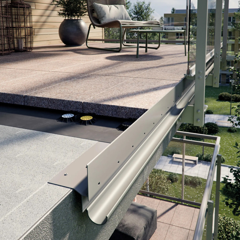 Profil okapowy W60 do balkonów i tarasów | Renoplast W60