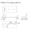 Klipsy mocujące RENOPAD PROgórny Renoplast do tarasu wentylowanego - rysunek techniczny