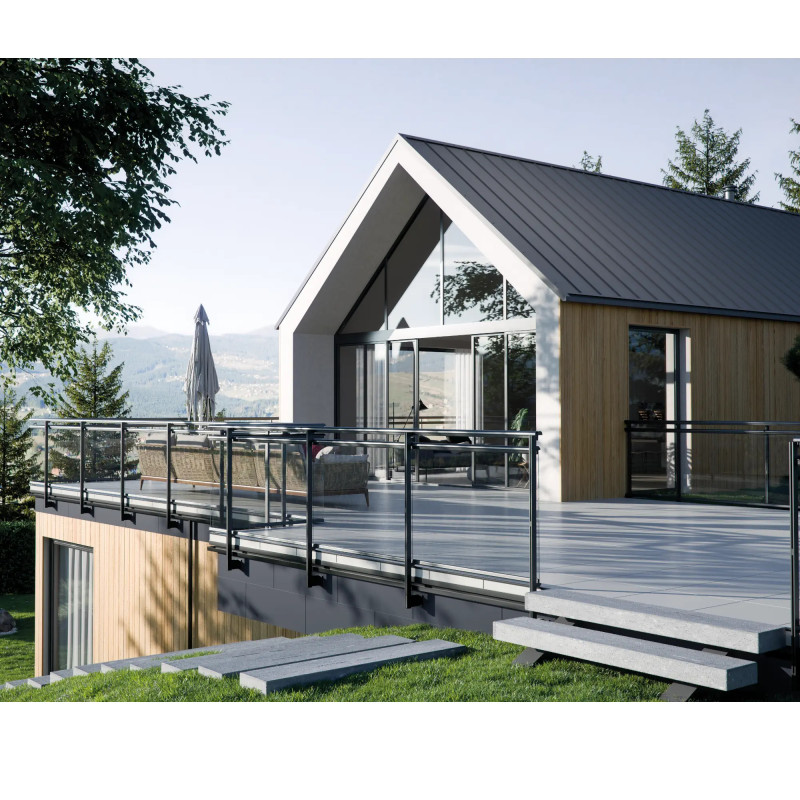 Wizualizacja systemu tarasu wentylowanego z rynną RK65 Renoplast