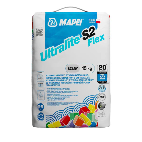 Ultralite S2 Flex Mapei - Wysokoelastyczny i wysokoodkształcalny klej do ekstremalnych zastosowań