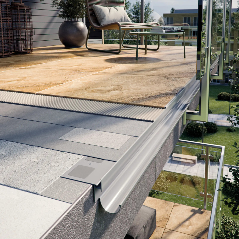 przekrój systemu z profilem K35 Renoplast