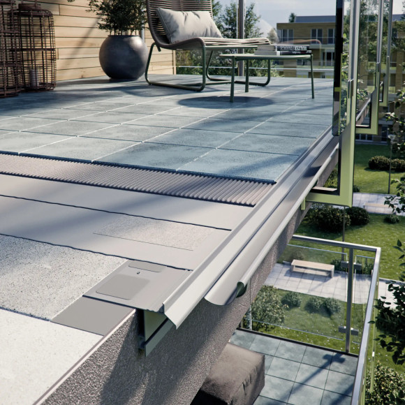 przekrój systemu z profilem K40 Renoplast