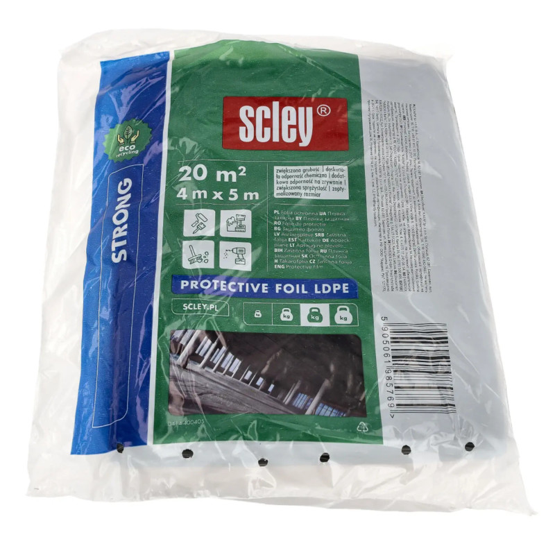 Folia remontowa LDPE ECO Strong, 4 x 5 m, gr. 0,04 mm Scley