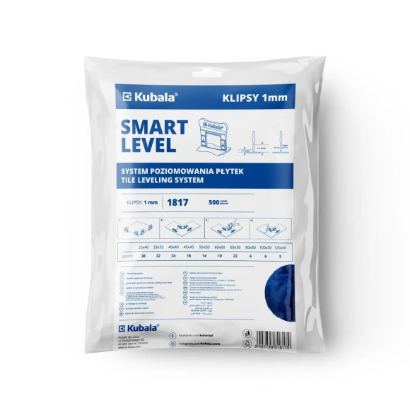 Kubala – klipsy SMART LEVEL | szybkie i precyzyjne poziomowanie 1 mm