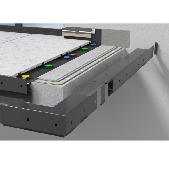 Renoplast W30R+ profil okapowy do tarasu wentylowanego - wizualizacja przekroju