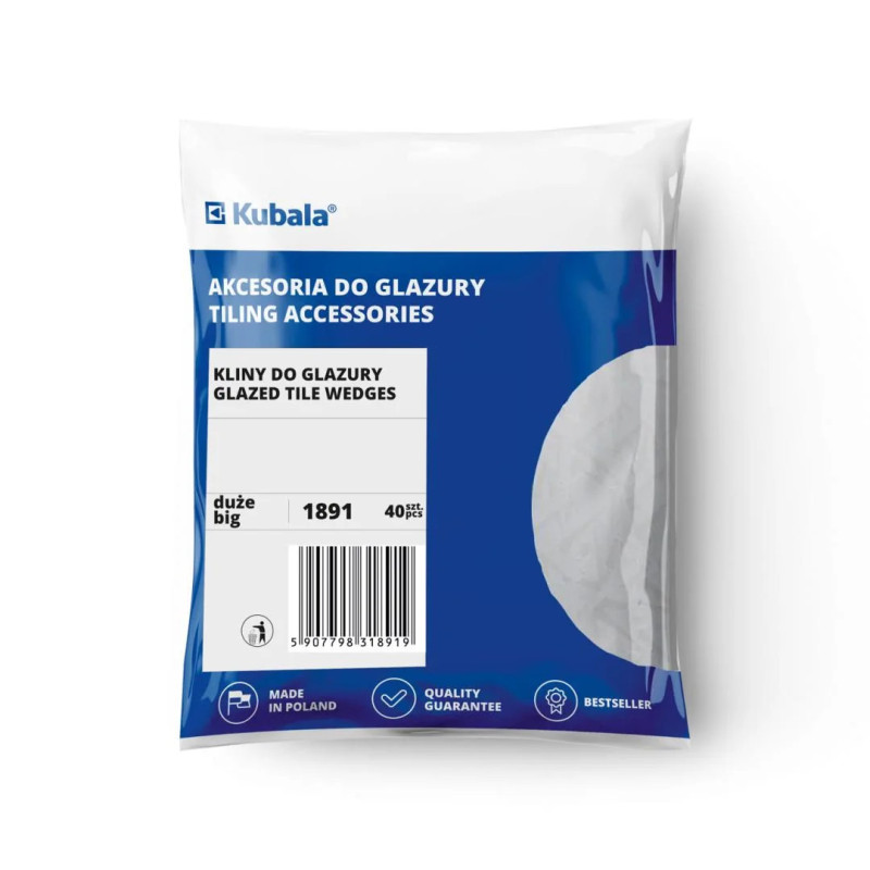 Duże kliny do glazury Kubala do poziomowania płytek