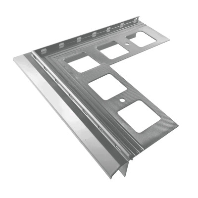 Narożnik zewnętrzny K20R 90° Renoplast RAL 7037 szary – wykończenie krawędzi kamiennego dywanu