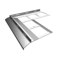 Narożnik zewnętrzny 90° do profilu K20 Renoplast RAL 7037 szary – kamienny dywan