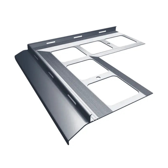 Narożnik zewnętrzny 90° do profilu K20 Renoplast RAL 7024 grafit – kamienny dywan