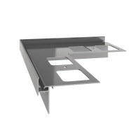 Narożnik zewnętrzny 90° do profilu okapowego K35 Renoplast RAL 7037 szary