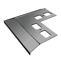 Narożnik zewnętrzny 90° do profilu K100 Renoplast RAL 7037 szary