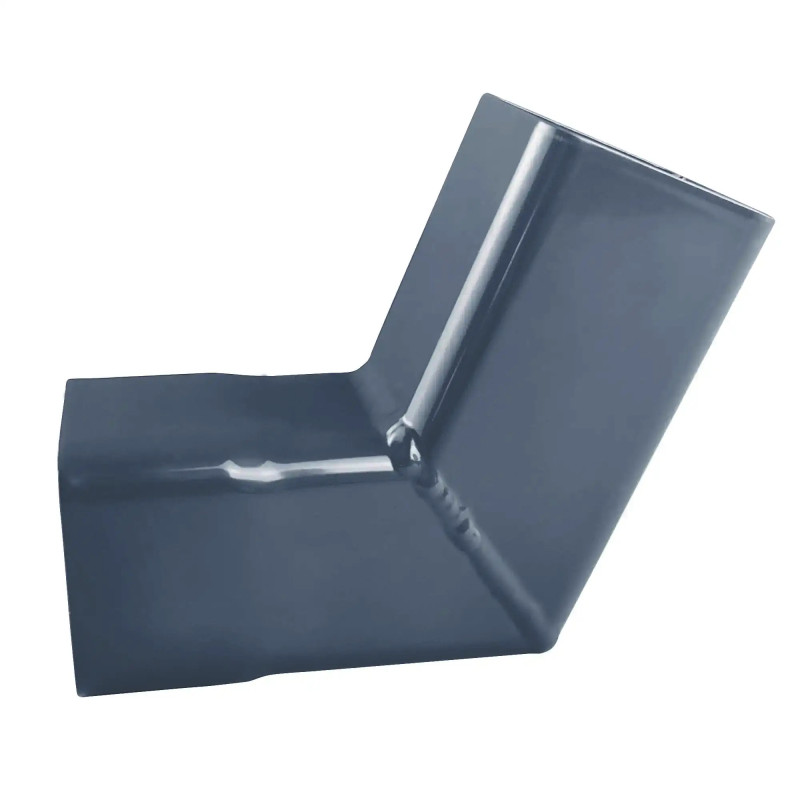 Kolanko rury spustowej RK65 67 stopni Renoplast – grafit RAL 7024, element systemu rynnowego do zmiany kierunku odpływu wody