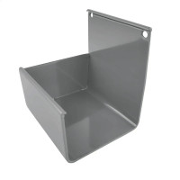 Renoplast aluminiowe zakończenie rynny RK65 L+P szary RAL 7037 do systemu rynnowego tarasu i balkonu