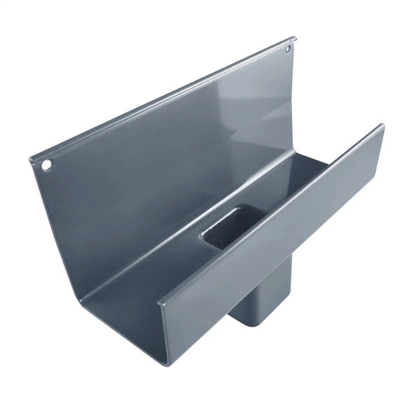 Renoplast lej spustowy RK65 grafit RAL 7024 element systemu rynnowego balkonowego i tarasowego