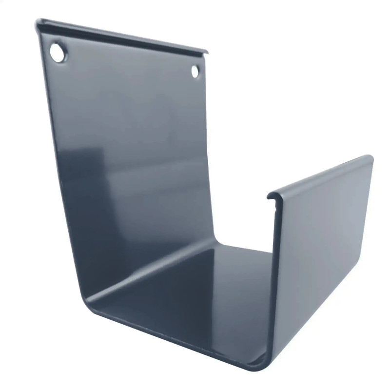 Renoplast łącznik rynnowy RK65 grafit RAL 7024 element łączeniowy systemu rynnowego balkonowego i tarasowego