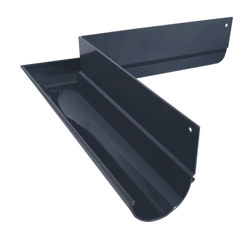 Narożnik zewnętrzny 90° R50 Renoplast grafit 7024 do rynny balkonowej