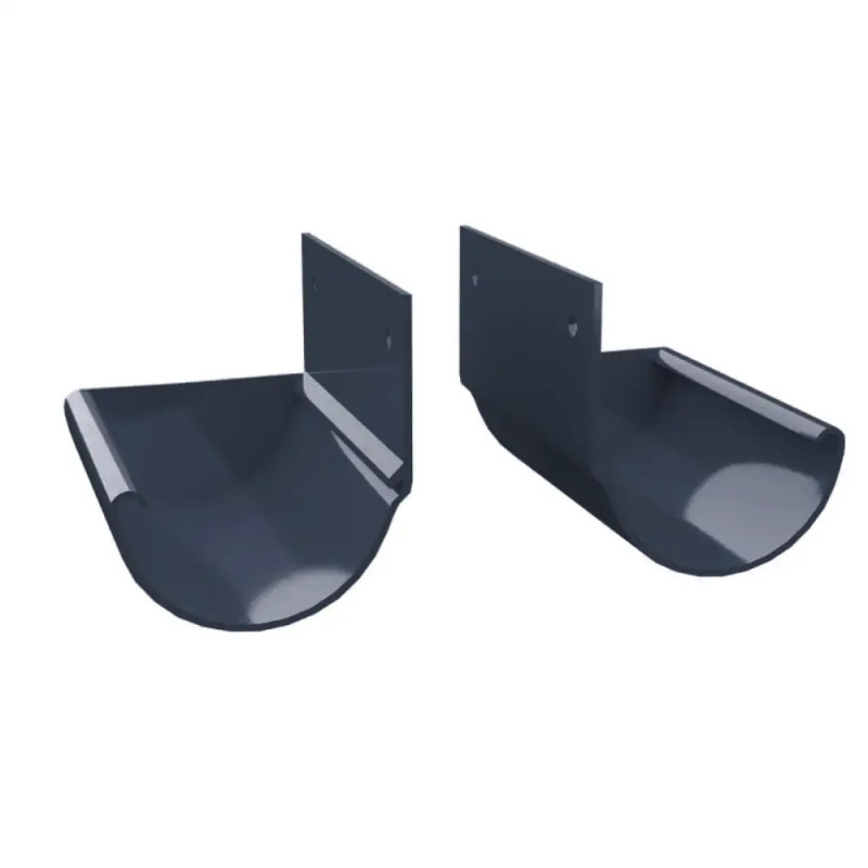 Zakończenie rynny R50 L+P Renoplast grafit 7024 system rynnowy balkon