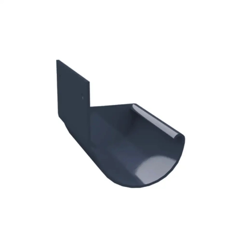 Zakończenie lewe do rynny R50 Renoplast grafit 7024 system rynnowy balkon