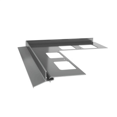 Narożnik zewnętrzny 90 stopni K102 Renoplast RAL 7037 szary – systemowe wykończenie krawędzi tarasu