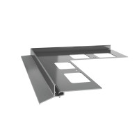 Narożnik zewnętrzny 90 stopni K102 Renoplast RAL 7037 szary – systemowe wykończenie krawędzi tarasu