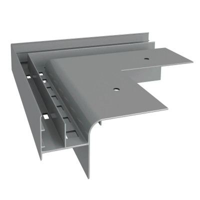 Renoplast narożnik zewnętrzny 90° W20R RAL 7037 szary – akcesorium systemu tarasowego wentylowanego