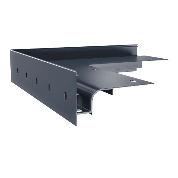 Narożnik zewnętrzny 90° W30 do tarasu wentylowanego Renoplast RAL 7024 grafit – element wykończeniowy systemu tarasu