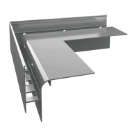 Renoplast narożnik zewnętrzny 90° W30R+ RAL 7037 szary – akcesorium systemu tarasowego wentylowanego