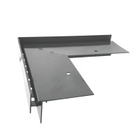 Narożnik zewnętrzny 90° Renoplast W35+ do tarasu wentylowanego, kolor szary RAL 7037