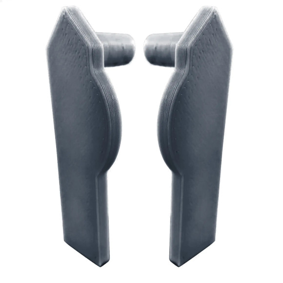 Zakończenia lewe i prawe do profilu C LED Renoplast – grafit RAL 7024, element wykończeniowy systemu LED do tarasów i balkonów