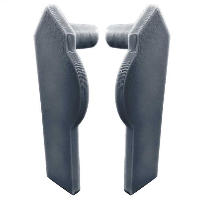 Zakończenia lewe i prawe do profilu C LED Renoplast – grafit RAL 7024, element wykończeniowy systemu LED do tarasów i balkonów