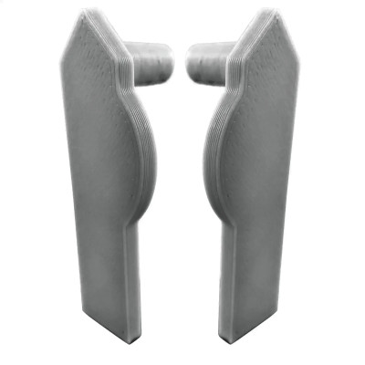 Zakończenia (L+P) do profilu C LED Renoplast – szary RAL 7037, akcesoria LED do wykończenia oświetlenia tarasów i balkonów