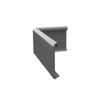 Narożnik łącznikowy lewy do profili tarasowych K35 i K35B Renoplast – szary RAL 7037, akcesorium montażowe systemu tarasowego