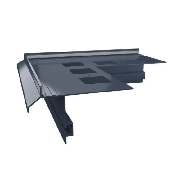 Narożnik zewnętrzny 90° Renoplast K40 do profilu okapowego balkonowego i tarasowego – grafit RAL 7024