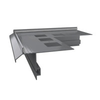 Narożnik zewnętrzny 90° Renoplast K40 do profilu okapowego balkonowego i tarasowego – szary RAL 7037