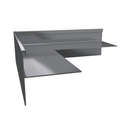 Narożnik zewnętrzny Renoplast W35B do tarasu wentylowanego, aluminiowy element systemowy – szary RAL 7037