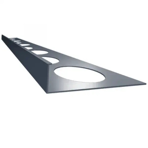 Profil cokołowy Renoplast SZ10 bez otworów odwadniających do kamiennego dywanu – listwa elewacyjna grafit RAL 7024