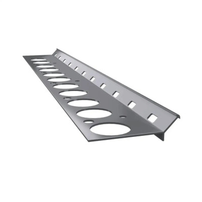 Renoplast profil schodowy V aluminiowy do kamiennego dywanu – listwa wykończeniowa do schodów szary RAL 7037