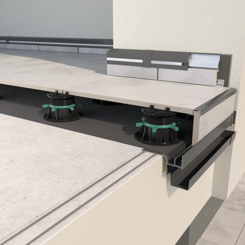 Profil okapowy W20R do balkonów i tarasów | Renoplast – system wentylowany