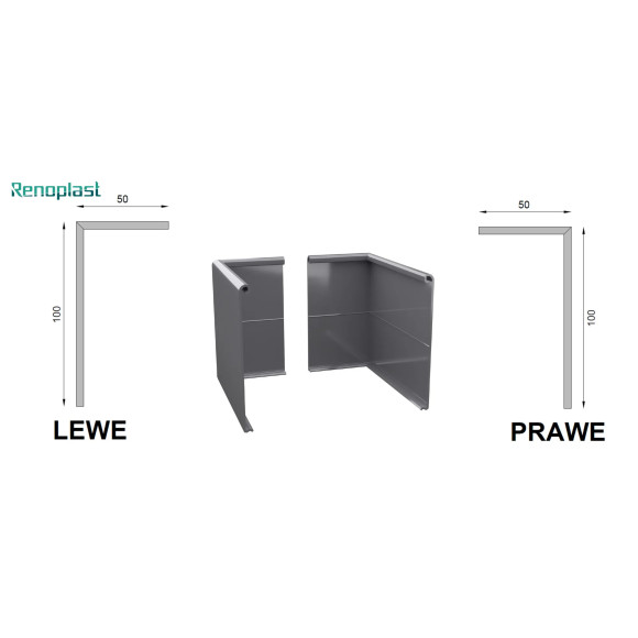 Narożnik łącznikowy do systemów W20 / W20R / W35+ | Renoplast