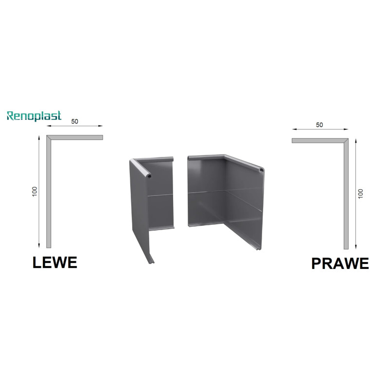 Narożnik łącznikowy do systemów W20 / W20R / W35+ | Renoplast