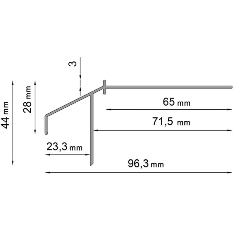 Profil okapowy K10R Renoplast | system BASIC K10R
