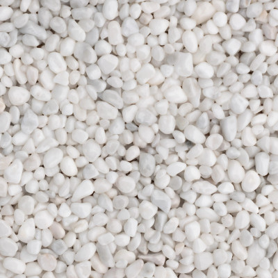 Otoczaki marmurowe do kamiennego dywanu Bianco Carrara - frakcja 4-7 mm