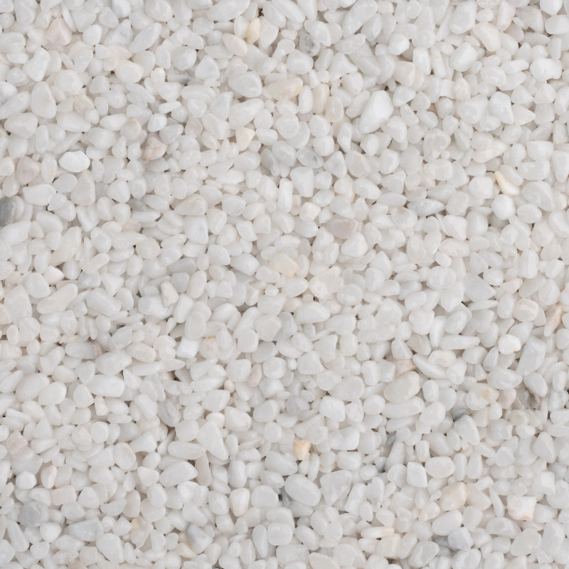 Otoczaki marmurowe do kamiennego dywanu Bianco Carrara - frakcja 2-4 mm