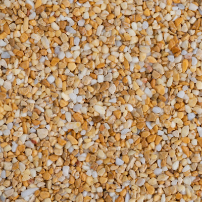 Otoczaki marmurowe do kamiennego dywanu Giallo Siena - frakcja 2-4 mm