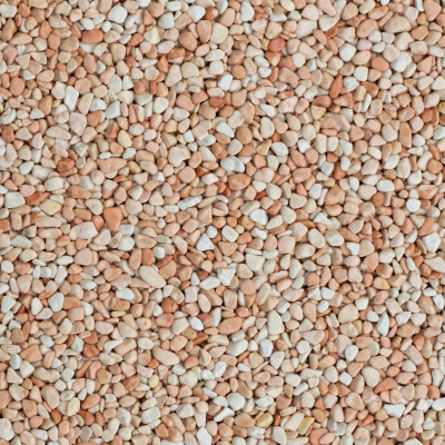 Otoczaki marmurowe do kamiennego dywanu Rosa Corallo - frakcja 2-4 mm